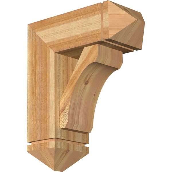Ekena Millwork Legacy Arts and Crafts Rough Sawn Bracket w/ Offset Brace, Western Red Cedar, 8"W x 20"D x 24"H BKT0806X20X24LEC03RWR - main
